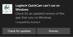 Trying to install QuickCam 5000 Pro driver leads to error